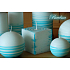 Lima Aromatic spiral Cotton candle white - turquoise cylinder 50 x 100 mm 1 piece