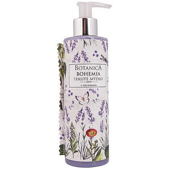 Bohemia Gifts Botanica Lavender with Olive Oil, Herbal Extract, and Yogurt Active Ingredient Liquid Soap Dispenser 250 ml