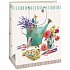 Ditipo Kraft gift bag 22 x 10 x 29 cm white, green teapot