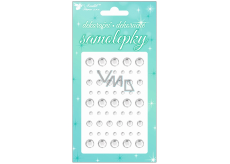 Decorative stickers rhinestones transparent 12 x 8 cm