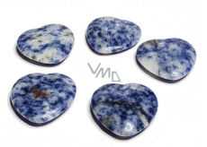 Sodalite Hmatka, healing gemstone in the shape of a heart natural stone 3 cm 1 piece, stone communication