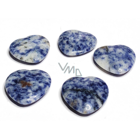 Sodalite Hmatka, healing gemstone in the shape of a heart natural stone 3 cm 1 piece, stone communication