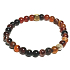 Sardonyx bracelet elastic natural stone, ball 6 mm / 16-17 cm, stone of happiness and life force