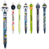 Colorino Star Wars Mandalorian grey rubberized pen with white mask, blue refill 0,5 mm