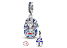 Sterling Silver 925 Egypt Pharaoh Tutankhamun's Charm, travel bracelet pendant