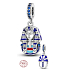 Sterling Silver 925 Egypt Pharaoh Tutankhamun's Charm, travel bracelet pendant