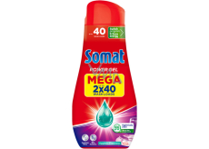 Somat All in 1 Power Gel Hygiene Fresh dishwasher gel for hygienic cleanliness and shiny shine 80 doses 2 x 720 ml, duopack