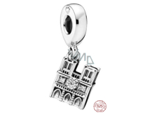 Charm Sterling silver 925 Notre Dame, travel bracelet pendant