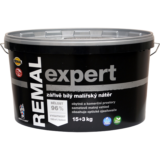 REMAL Expert Bright White Wall Paint, 15+3 kg