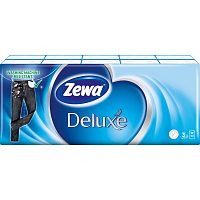 Zewa Deluxe Standard 3-ply paper tissues, 10× 10 pcs