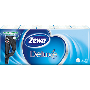 Zewa Deluxe Standard 3-ply paper tissues, 10× 10 pcs