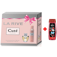 LA RIVE CUTÉ perfumed water 100 ml + spray deodorant 150 ml, gift set for women + La Rive 2in1 Minie shower gel 250 ml ON TOP