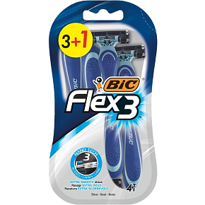 BIC Flex 3 disposable razor for men FLEX 3 blades 3+1 pcs BIC Flex 3 disposable razor for men FLEX 3 blades 3+1 pcs