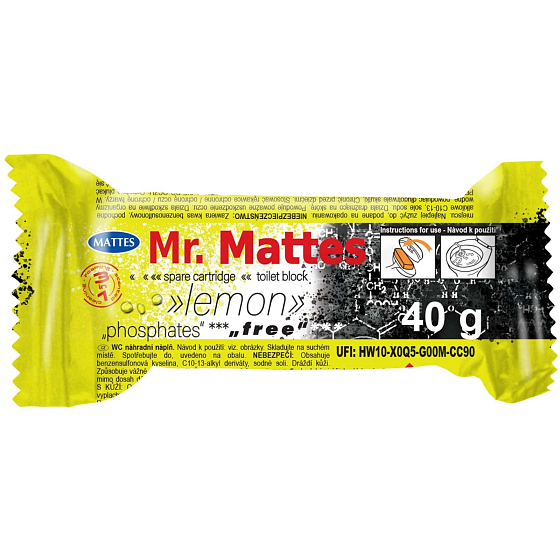 Mr. Mattes 3in1 Lemon Toilet Hanger Refill 40 g