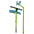 Spokar Green Line GL07 Window Squeegee 33cm combined, highly absorbent removable microfiber cover, rubber molding, stainless steel telescopic stick