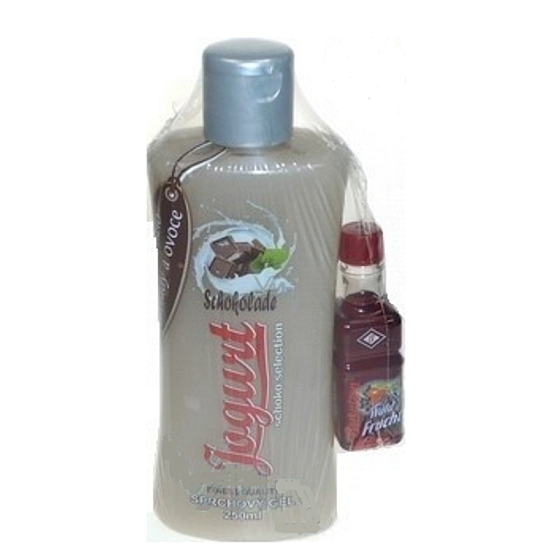 Bohemia Gifts Chocolate Yogurt shower gel 250 ml and liqueur 0.02 l, cosmetic set