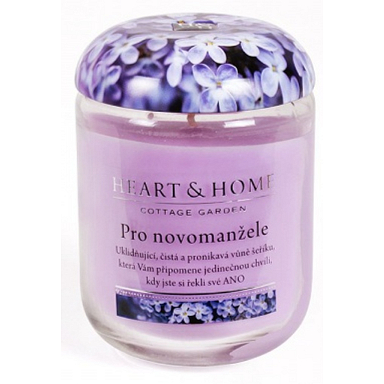 Heart & Home For newlyweds Soy scented candle medium burns up to 30 hours 110 g