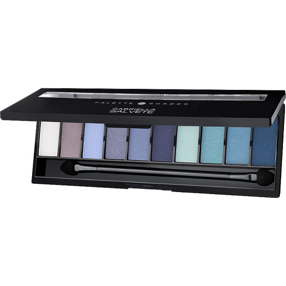 Gabriella Salvete Palette 10 Shades eye shadow palette with mirror and applicator 04 Aqua 12 g