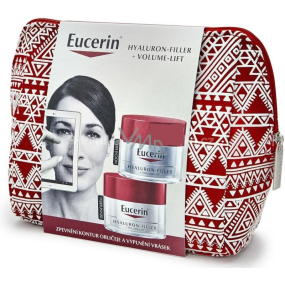 Eucerin Hyaluron-Filler + Volume-Lift Anti-age Night & Day Skin Care Cream For Restoring Volume And Firming Face Contours 2 x 50 ml + etui, cosmetic set