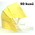 Veil 3 layers protective medical non-woven disposable, low breathing resistance 50 pieces yellow 99% with wide rubber bands