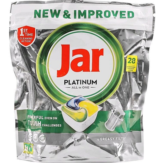 Jar Platinum All in One Lemon Dishwasher Capsules 28 pieces 417 g