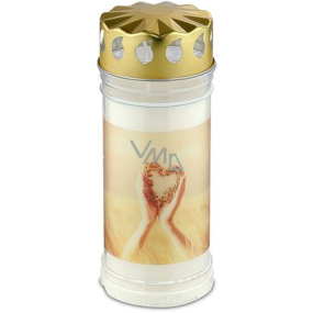 Bolsius Candle with lid Heart on palm 18,5 x 7,5 cm 120 hours 450 g