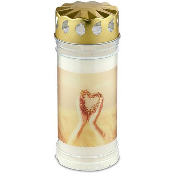 Bolsius Candle with lid Heart on palm 18,5 x 7,5 cm 120 hours 450 g