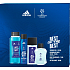 Adidas UEFA Champions League Best of The Best aftershave 100 ml + perfumed deodorant glass 75 ml + shower gel 250 ml + deodorant spray 150 ml, cosmetic set for men