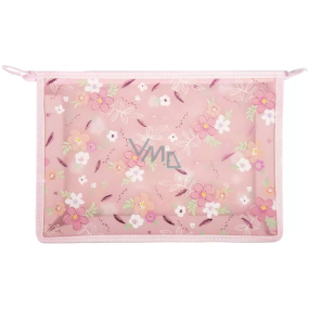 Albi Document and stationery case A4 with zipper pink flowers 350 x 235 mm