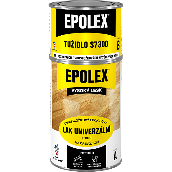 Epolex S1300 Gloss Two-Component Wood Lacquer + Hardener, 840 g
