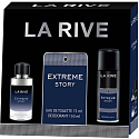 LA RIVE EXTREME STORY Eau de Toilette 75 ml + Spray Deodorant 150 ml, Gift Set for Men + La Rive 2in1 Minie Shower Gel 250 ml EXTRA