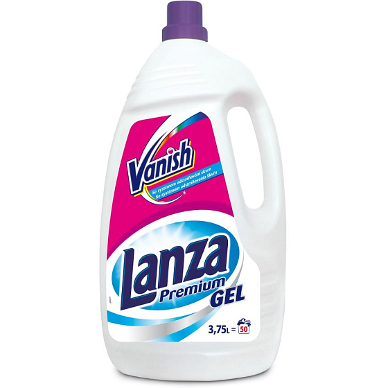 Lanza Premium Regular Washing Gel liquid detergent for colored laundry with stain removal system 50 doses of 3.75 liters