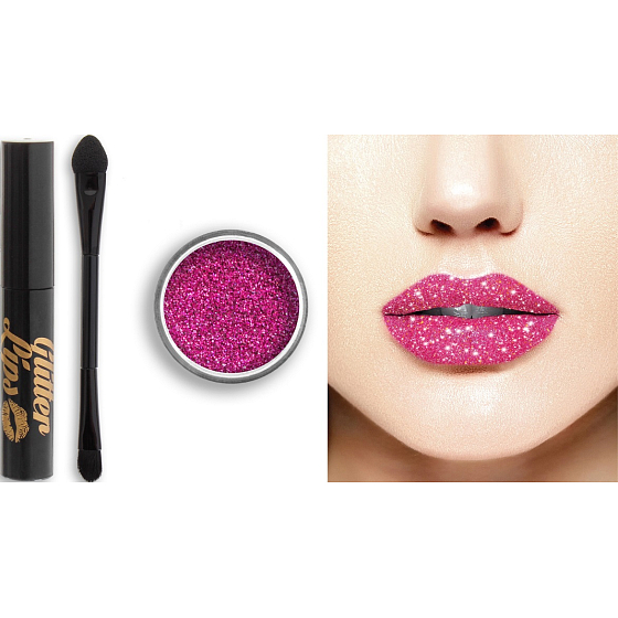 Glitter Lips long-lasting lip gloss with Sparkling Rosé glitter 3.5 ml