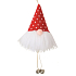 Leprechaun bearded white beard hanging 15 cm