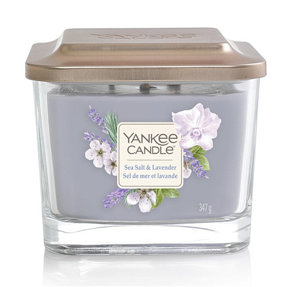 Yankee Candle Sea Salt & Lavender Elevation medium glass 3 wicks 347 g