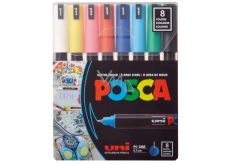 Posca Universal set of acrylic markers 0,7 - 1 mm Basic colours 8 pieces PC-1MR