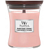 WoodWick Pressed Blooms & Patchouli scented candle with wooden wick and lid glass small 85 g
