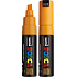 Posca Universal acrylic marker with wide, cut tip 8 mm Bright yellow (orange) PC-8K