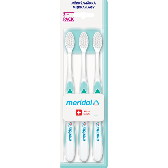 Meridol Swiss Made Soft Toothbrush 3 pieces