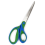 Spoko Comfort office scissors asymmetric green-blue 21 cm