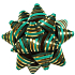 Nekupto Luxury Christmas Starfish Green-gold 6,5 cm