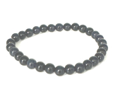 Sapphire bracelet elastic natural stone, ball 6 mm / 16 - 17 cm, stone of wisdom, truth and intuition