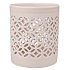 Porcelain candlestick old pink 9 x 10,5 cm