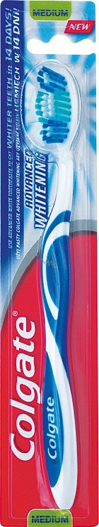Colgate отбеливающая средней жесткости зубная щетка, Colgate Palmolive (5900273113313)