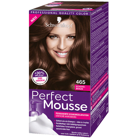 Schwarzkopf Perfect Mousse Permanent Foam Color Hair Color 465 Chocolate Brown
