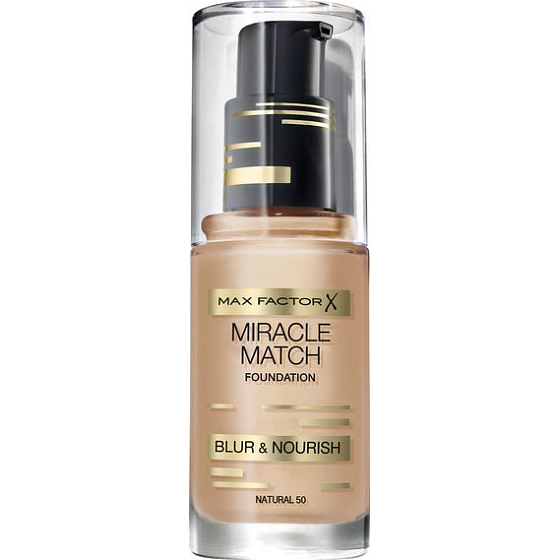 Max Factor Miracle Match Foundation Makeup 50 Natural 30 ml