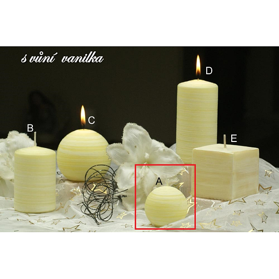 Lima Wellness Vanilla aroma candle ball 60 mm 1 piece