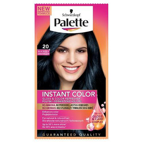 Schwarzkopf Palette Instant Color gradually washable hair color 20 Blue-black 25 ml