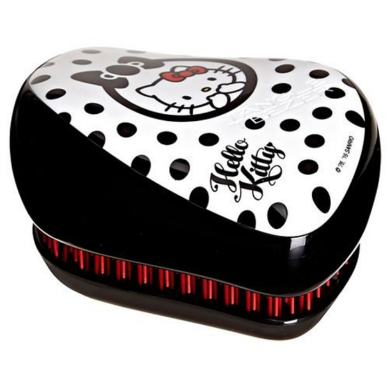 Tangle Teezer Compact Professional compact hair brush, Hello Kitty black and white