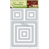 3D Wall Stickers Squares Eva Silver Glitter 41 x 29 x 0.4 cm